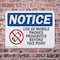 Signmission Use Of Mobile Phones Prohibited, 10 in W x Rectangle, Plastic OS-2PACK-NS-P-710-L-18801 - alternate 7